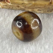 Natural Powerful Tibetan Old Oily Agate 1 Line Dzi Bead Heavenly Master (Tian Zhu) 1.93g 10.1 by 11.1mm - Huangs Jadeite and Jewelry Pte Ltd