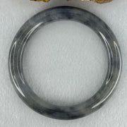 Type A Grey Piao Hua Jadeite Bangle Internal Diameter 57.8mm 52.77g 10.0 by 9.9mm (Very slight Internal Line) - Huangs Jadeite and Jewelry Pte Ltd