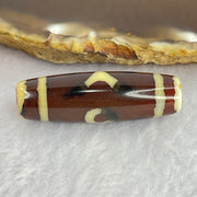 Natural Powerful Tibetan Old Oily Agate Patina Guiren Tairen Human Dzi Bead Totem Amulet Heavenly Master (Tian Zhu) 贵人天诛 8.23g 37.9 by 11.9mm - Huangs Jadeite and Jewelry Pte Ltd