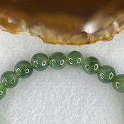High Grade Natural Type A Blueish Green Jadeite Beads Bracelet 13.88g 15.5cm 6.6mm 29 Beads - Huangs Jadeite and Jewelry Pte Ltd