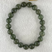 Good Grade Natural Green Cats Eye Rutilated Beads Bracelet 22.78g 16cm 9.4mm 21 Beads - Huangs Jadeite and Jewelry Pte Ltd
