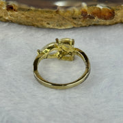 Natural Moonstone In S925 Sliver Ring in Gold Color 2.34g 8.5 by 4.8 by 3.1mm US6 HK13 - Huangs Jadeite and Jewelry Pte Ltd