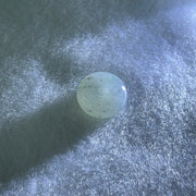 Type A Semi Icy Grey with Black Piao Hua Jadeite Ping An Kou Donut Charm Pendant 3.04g 15.0 by 6.5mm - Huangs Jadeite and Jewelry Pte Ltd