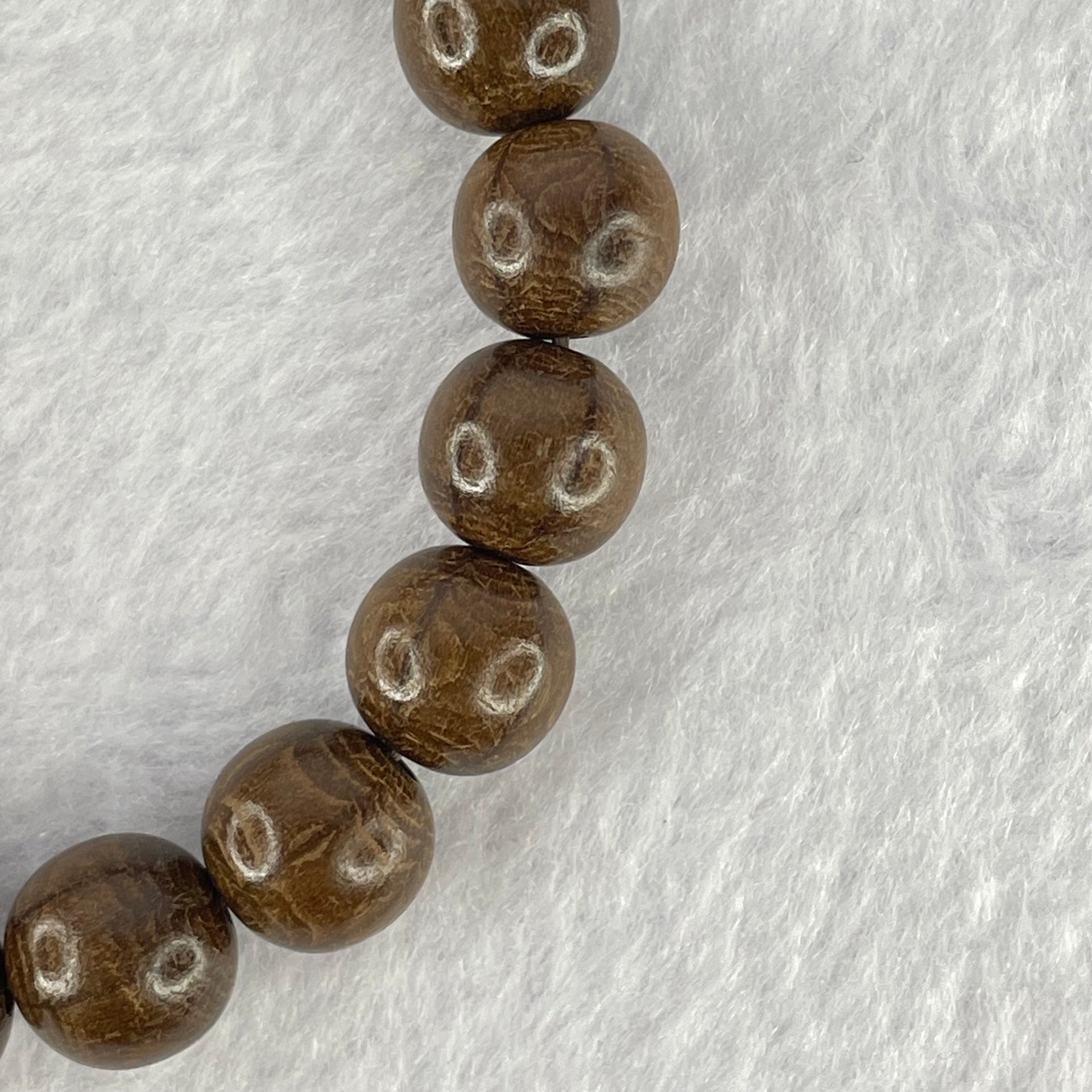 Natural Six Way Wooden Beads Bracelet 六道木手链 11.21g 17cm 10.8mm 19 Beads - Huangs Jadeite and Jewelry Pte Ltd