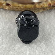 Type A Opaque Black Omphacite Astronaut Pendant Charm 货墨翠宇航员牌 8.54g 22.6 by 15.4 by 16.0mm - Huangs Jadeite and Jewelry Pte Ltd