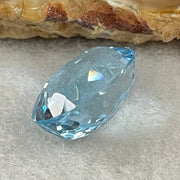 Natural Sky Blue Topaz Oval Shape 12.31ct 14.8 by 12.0 by 8.1mm - Huangs Jadeite and Jewelry Pte Ltd