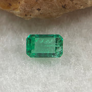 Natural Colombia Vivid Green Emerald (Beryl) Cut-Cornered Rectangle Step cut 0.49ct 5.8 by 3.8 by 2.6mm - Huangs Jadeite and Jewelry Pte Ltd