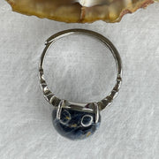 Good Grade Natural Blue Pietersite in S925 Sliver 2.84g 11.2 by 6.5mm (Adjustable Size) - Huangs Jadeite and Jewelry Pte Ltd