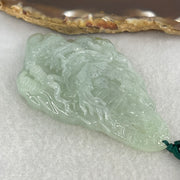 Type A Light Green with Yellow Patch Jadeite Double Sided Dragon Pendant 45.14g 72.2 by 42.7 by 11.4mm - Huangs Jadeite and Jewelry Pte Ltd