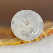 Type A Semi Icy Wuji Grey Jadeite Ping An Kou Charm/Pendant 2.86g 14.1 by 6.7mm - Huangs Jadeite and Jewelry Pte Ltd