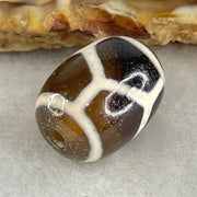 Natural Powerful Tibetan Old Oily Agate Turtle or Tortoise Shell Bead Heavenly Master (Tian Zhu) 龟壳天珠 4.41g 17.4 by 13.0mm - Huangs Jadeite and Jewelry Pte Ltd