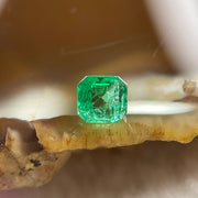Natural Colombia Green Emerald (Beryl) Cut-Cornered Rectangular step cut 0.52ct 4.8 by 4.7 by 3.5mm - Huangs Jadeite and Jewelry Pte Ltd