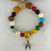 Colourful 18 Types of Mixed Crystal and Wood Beads 十八子 pbracelet 18.00g 14.3 mm 18 Beads - Huangs Jadeite and Jewelry Pte Ltd