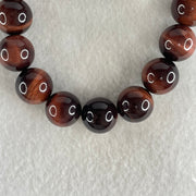 Natural Red Tiger's Eye Quartz Beads Bracelet 45.83g 17cm 12.5mm 17 Beads - Huangs Jadeite and Jewelry Pte Ltd