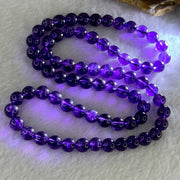 Good Grade Natural Amethyst Necklace 45.90g 53cm 7.9mm 73 Beads - Huangs Jadeite and Jewelry Pte Ltd