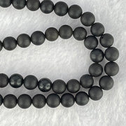 Natural Dark Matt Black Amber Beads Necklace 天然大黑天翁琥珀项链 11.40g 58cm 5.7mm 108 Beads - Huangs Jadeite and Jewelry Pte Ltd