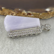 Natural Type A Lavender Jadeite Wushipai Pendant in S925 Silver | (11.34g | 31.0 x 17.5 x 4.2mm | Unobstructed Peace & Regal Protection Anchor, Feng Shui Harmony & Noble Charm Pendant) - Huangs Jadeite and Jewelry Pte Ltd