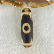 Natural Powerful Tibetan Old Oily Agate 3 Eyes Dzi Bead Heavenly Master (Tian Zhu) 三眼天诛 8.11g 38.3 by 11.9mm - Huangs Jadeite and Jewelry Pte Ltd