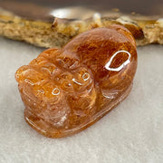 Good Grade Natural Copper Rutilated Quartz Pixiu Pendant Charm 13.90g 29.9 by 17.1 by 15.4mm - Huangs Jadeite and Jewelry Pte Ltd