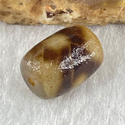 Natural Powerful Tibetan Old Oily Agate 3 Eyes Dzi Bead Heavenly Master (Tian Zhu) 三眼天诛 1.52g 12.0 by 8.7mm - Huangs Jadeite and Jewelry Pte Ltd