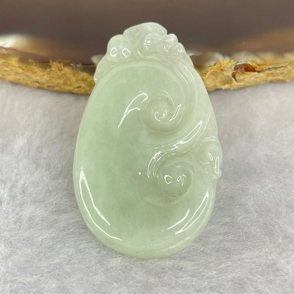 Type A Jelly Green with Faint Green Jadeite Ruyi 如意 6.23g 39.3 by 20.5 by 4.1mm - Huangs Jadeite and Jewelry Pte Ltd