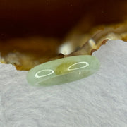 Type A Semi Icy Light Green with Yellow Brown Patch Jadeite Ring 3.26g 5.1 by 3.8mm US7.25 HK16 - Huangs Jadeite and Jewelry Pte Ltd