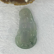 Certified Grandmaster Type A Icy Jelly Green Lavender Piao Hua Jadeite Buddha Pendent 18.65g 56.8 by 30.7 by 5.8mm - Huangs Jadeite and Jewelry Pte Ltd