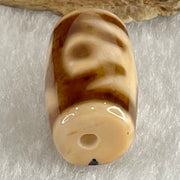 Natural Powerful Tibetan Old Oily Agate Patina Guiren Tairen Human Dzi Bead Totem Amulet Heavenly Master (Tian Zhu) 贵人天诛 4.80g 20.2 by 11.7mm - Huangs Jadeite and Jewelry Pte Ltd