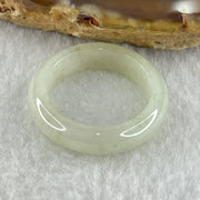Type A Natural White to Faint Green Jadeite Ring 3.74g 5.8 b y 3.5mm US 8.2 HK 18 (Very Very Slight Internal Line) - Huangs Jadeite and Jewelry Pte Ltd