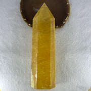 Natural Yellow Calcite Tower Display 1,926.4g 245.0 by 74.0 by 65.0mm - Huangs Jadeite and Jewelry Pte Ltd