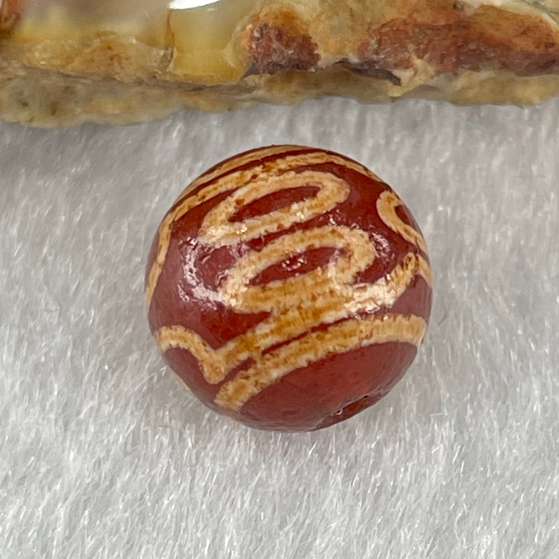 Natural Powerful Tibetan Old Oily Agate 7 Eyes Dzi Bead Heavenly Master (Tian Zhu) 七眼天诛 1.36g 10.0 by 10.2mm - Huangs Jadeite and Jewelry Pte Ltd