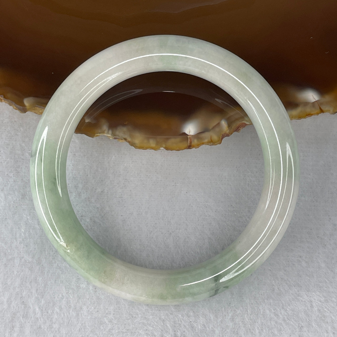 Certified Natural Type A Light Green & Green Jadeite Bangle | Unique External Rough Earth-Skin Artisan Polish | "Imperial Forest" Petite Protective Statement Armor Bangle (36.94g 8.4x9.0mm | 49.9mm Inner Diameter)