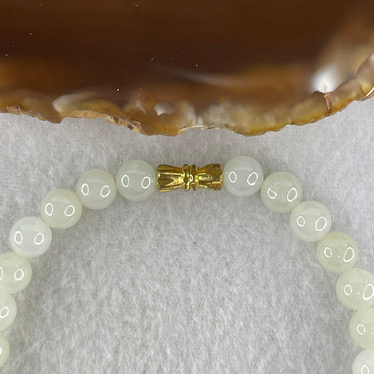 Natural Type A Semi Icy Light Green & Lavender Jadeite Beads Bracelet | (16.63g | 18.0cm | 7.0mm x 29 Beads | Synergy, "Zi Qi Dong Lai" Noble Benefactor Magnet & Feng Shui Prosperity Catalyst)