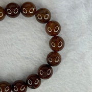 Natural Copper Rutilated Quartz Beads Bracelet 天然銅髮晶手镯 37.69g 17cm 12.0mm 17 Beads - Huangs Jadeite and Jewelry Pte Ltd