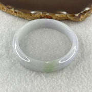Natural Type A Light Lavender Light Green Jadeite Oval Bangle 30.82g Inner Diameter 54.5mm 11.5 by 6.4mm (Slight External Line) - Huangs Jadeite and Jewelry Pte Ltd