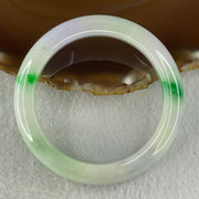 Rare Type A Natural Light Green with Lavender and Imperial Green Patches Jadeite Bangle 53.15g Inner Diameter 52.8mm 11.3 by 9.2mm (Internal Lines) - Huangs Jadeite and Jewelry Pte Ltd