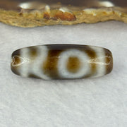 Natural Powerful Tibetan Old Oily Agate Sky Door Serenity 1 Eye Dzi Bead Heavenly Master (Tian Zhu) 一眼天诛 10.09g 37.6 by 13.2mm - Huangs Jadeite and Jewelry Pte Ltd