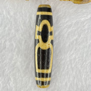 Natural Powerful Tibetan Old Oily Agate Cai Shen with Moon Sun Star Dzi Bead Heavenly Master (Tian Zhu) 财神长天珠 16.46g 57.9 by 13.5mm - Huangs Jadeite and Jewelry Pte Ltd