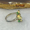 Natural Opal and Emerald In 925 Sliver Ring 2.80g 6.9 by 4.9 by 3.0mm US 5.75 / HK 12.5 - Huangs Jadeite and Jewelry Pte Ltd
