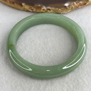 Natural Type A Green Jadeite Bangle | (45.61g | 53.9mm Inner Diameter | 11.0mm x 7.8mm | Perfect | Radiance, Steady Wealth "Zheng Cai" Anchor & Feng Shui Prosperity Catalyst) - Huangs Jadeite and Jewelry Pte Ltd