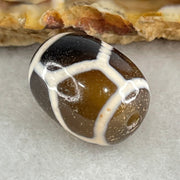 Natural Powerful Tibetan Old Oily Agate Turtle or Tortoise Shell Bead Heavenly Master (Tian Zhu) 龟壳天珠 4.41g 17.4 by 13.0mm - Huangs Jadeite and Jewelry Pte Ltd