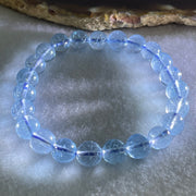 Above Average Natural Blue Topaz Beads Bracelet 23.57g 15.5cm 8.3mm 23 Beads - Huangs Jadeite and Jewelry Pte Ltd