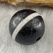 Natural Powerful Tibetan Old Oily Agate 1 Lines Dzi Bead Heavenly Master (Tian Zhu) 1.44g 9.9 by 10.3mm - Huangs Jadeite and Jewelry Pte Ltd