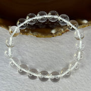 Natural Clear Quartz Bracelet 天然白水晶手链 30.28g 17cm 10.6mm 19 Beads - Huangs Jadeite and Jewelry Pte Ltd