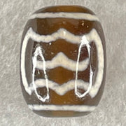 Natural Powerful Tibetan Old Oily Agate Double Garuda Dzi Bead Heavenly Master (Tian Zhu) 虎呀天诛 4.93g 17.2 by 13.4mm - Huangs Jadeite and Jewelry Pte Ltd