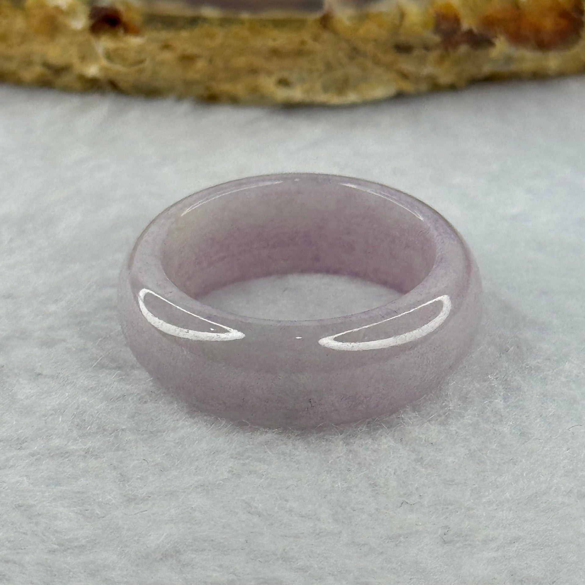 Type A Lavender Jadeite Ring 5.63g 8.4 by 3.6mm US9.5 HK21 - Huangs Jadeite and Jewelry Pte Ltd