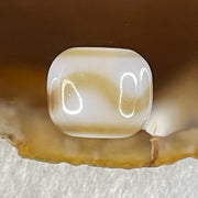 Natural Powerful Tibetan Old Oily Agate Tiger Tooth Daluo Dzi Bead Heavenly Master (Tian Zhu) 2.08g 9.8 by 11.4mm - Huangs Jadeite and Jewelry Pte Ltd