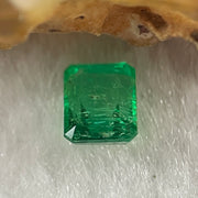 Natural Colombia Green Emerald (Beryl) Cut-Cornered Rectangular step cut 0.89ct 6.4 by 4.8 by 3.5mm - Huangs Jadeite and Jewelry Pte Ltd