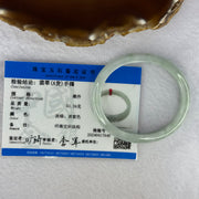 Type A Light Green with Lavender Jadeite Oval Bangle 28.33g Internal Diameter 52.1mm 9.5 by 6.5mm (Very Slight Internal Line) - Huangs Jadeite and Jewelry Pte Ltd