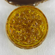 Yellow Liuli Wealth Pot with Ingot Yuan Bao Display Total Weight 648.22g 99.4 by 62.8mm - Huangs Jadeite and Jewelry Pte Ltd